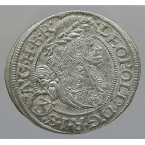 Leopold I. 1657-1705, 3 krejcar 1668 SHS Vratislav