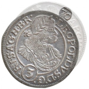 Leopold I. 1657-1705, 3 krejcar 1670/1 SHS Vratislav