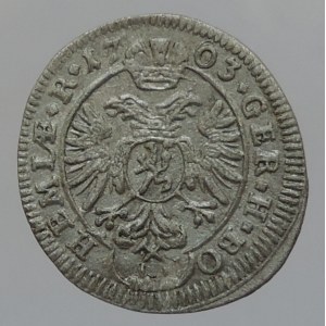 Leopold I. 1657-1705, 1 krejcar 1703 Kutná Hora