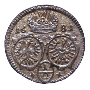 Leopold I. 1657-1705, 1/2 krejcar 1681 Opolí