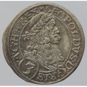 Leopold I. 1657-1705, 3 krejcar 1670 Vídeň