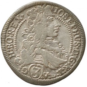Josef I. 1705-1711, 3 krejcar 1706 IA Graz