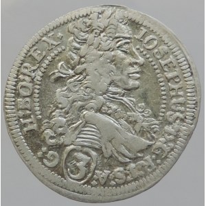 Josef I. 1705-1711, 3 krejcar 1708 IA Graz