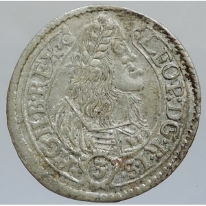 Leopold I. 1657-1705, 3 krejcar 1663 KB