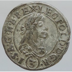 Leopold I. 1657-1705, 3 krejcar 1672 KB