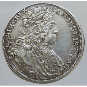 Karel VI. 1711-1740, 1/2 tolar 1718 KB
