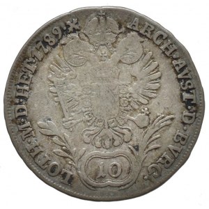 Josef II. 1780-1790, 10 krejcar 1789 E