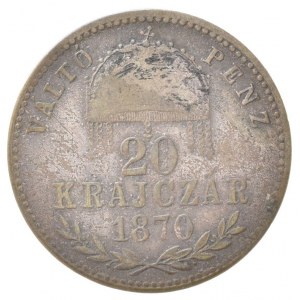 20 krejcar 1870 GYF