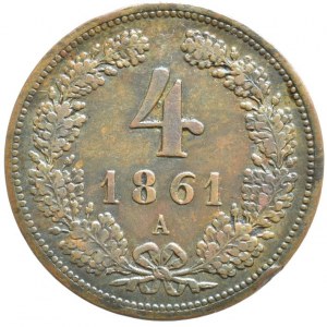4 krejcar 1861 A