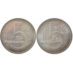 5 Kč 1928, obě varianty