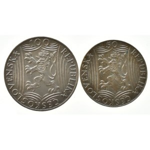 100 Kč 1949 Stalin, 50 Kč 1949 Stalin, 2 ks