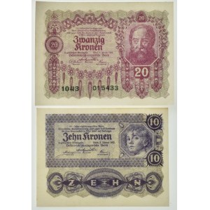 Rakousko Uhersko, 20 K 1922, 10 K 1922, 2 ks