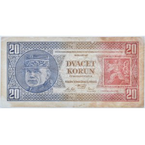 20 Kč 1926, série Ng 443073, B.21b2, neperf.