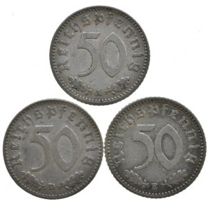 50 pfennig  1935 A, E, D, 3 ks