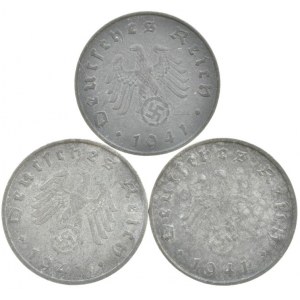 10 pfennig 1941 B, D, E, 3 ks