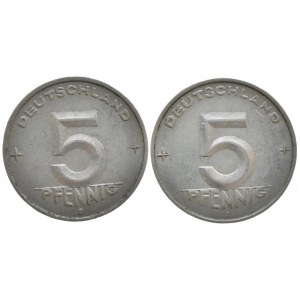 5 pfennig 1952 A, E, 2 ks