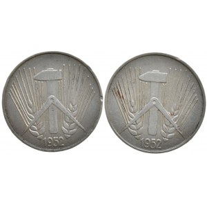 5 pfennig 1952 A, E, 2 ks