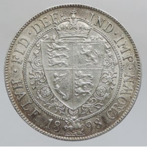 Anglie, Viktorie 1837-1901, 1/2 crown 1898