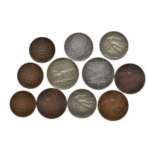 Itálie, 50 cent. 1921, 1941, 20 cent. 1913, 1914, 1940, 10 cent. 1920, 1921, 1923, 5 cent. 1920, 1922, 1925