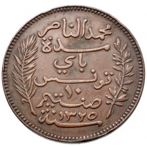 Tunisko, 10 centimes 1907 A