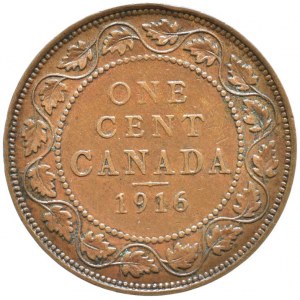 Kanada, George V. 1910-1936, 1 cent 1916, KM# 21