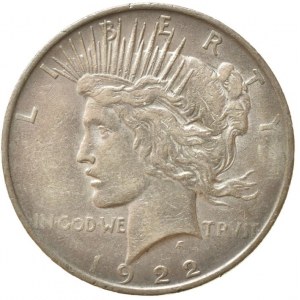 USA, Dolar 1922 - mírový, Philadelphia