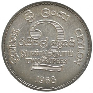 Ceylon, 2 rupie 1968