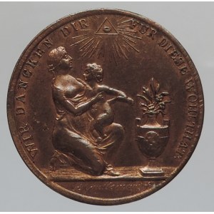 Guillemard A., Cu medaile 27mm/5,03g očkovací komise v Praze 1803, očkování proti neštovicím