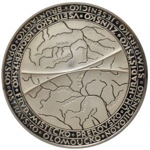 Oppl, V., ČNS Kroměříž, Povodně na Moravě 1.výročí 7.7.1998, Ag900, 50 mm 42 g, etue, certifikát