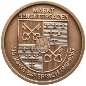 medaile na 175 let Bavorska 1810-1985, Br 35mm, 14.75g