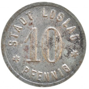 Loslau (Slezsko) 10 pfennig 1918, dr.st.kor.