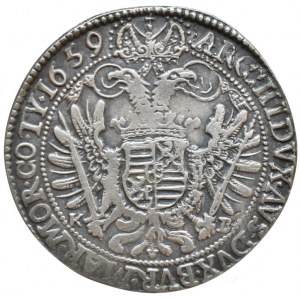 Kopie historických mincí, Leopold I., tolar 1659 KB, replika