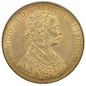 Kopie historických mincí, FJI., Cu pozl. 4 dukát 1915