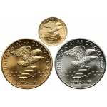 Set, USA, America in Space 1988 set de médailles miroirs (3 pcs).