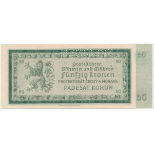 Böhmen und Mähren, 50 Kronen 1940 - MODELL -.