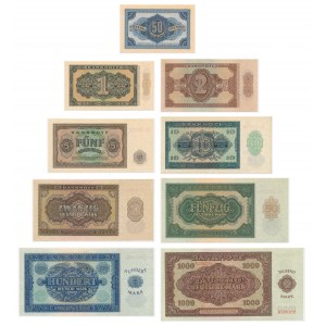 Germany, DDR, lot 1-1.000 Mark 1948 (9 pcs.)