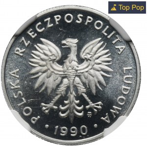 5 złotych 1990 - NGC PF67 ULTRA CAMEO - LUSTRZANKA