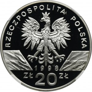 20 złotych 1998 Ropucha Paskówka - NGC PF69 ULTRA CAMEO