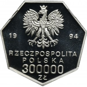 300 000 PLN 1994 Obnovenie Poľskej banky - NGC PF68 ULTRA CAMEO