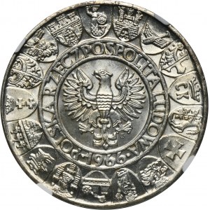 MUSTER, 100 Zloty 1966 Mieszko i Dąbrówka - NGC MS64