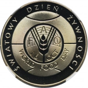 50 złotych 1981 FAO, Światowy Dzień Żywności - NGC PF68 ULTRA CAMEO - LUSTRZANKA