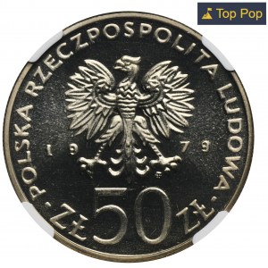 50 złotych 1979 Mieszko I - NGC PF68 CAMEO - LUSTRZANKA