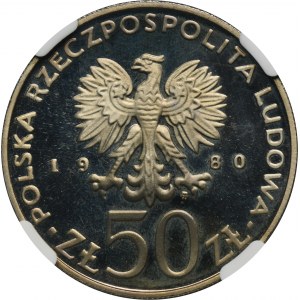 50 złotych 1980 Bolesław Chrobry - NGC PF67 ULTRA CAMEO - LUSTRZANKA