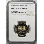 20 złotych 1986 - NGC PF67 ULTRA CAMEO - LUSTRZANKA