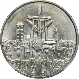 100.000 złotych 1990 Solidarność - TYP A - NGC MS66