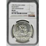 100.000 złotych 1990 Solidarność - TYP A - NGC MS66