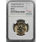 10 zlatých 1973 Kosciuszko - NGC MS66