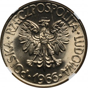 10 złotych 1966 Kościuszko - NGC MS66