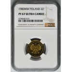 2 złote 1980 - NGC PF67 ULTRA CAMEO - LUSTRZANKA