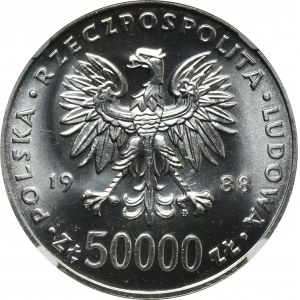 50.000 złotych 1988 Piłsudski - NGC MS65